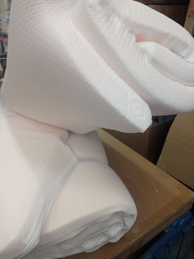 Double | 4" Thick | Orthopaedic Memory Foam Mattress Topper | Includes Removable Cool Touch Cover (4FT6" | 75" x 54" | 190cm x 137cm)