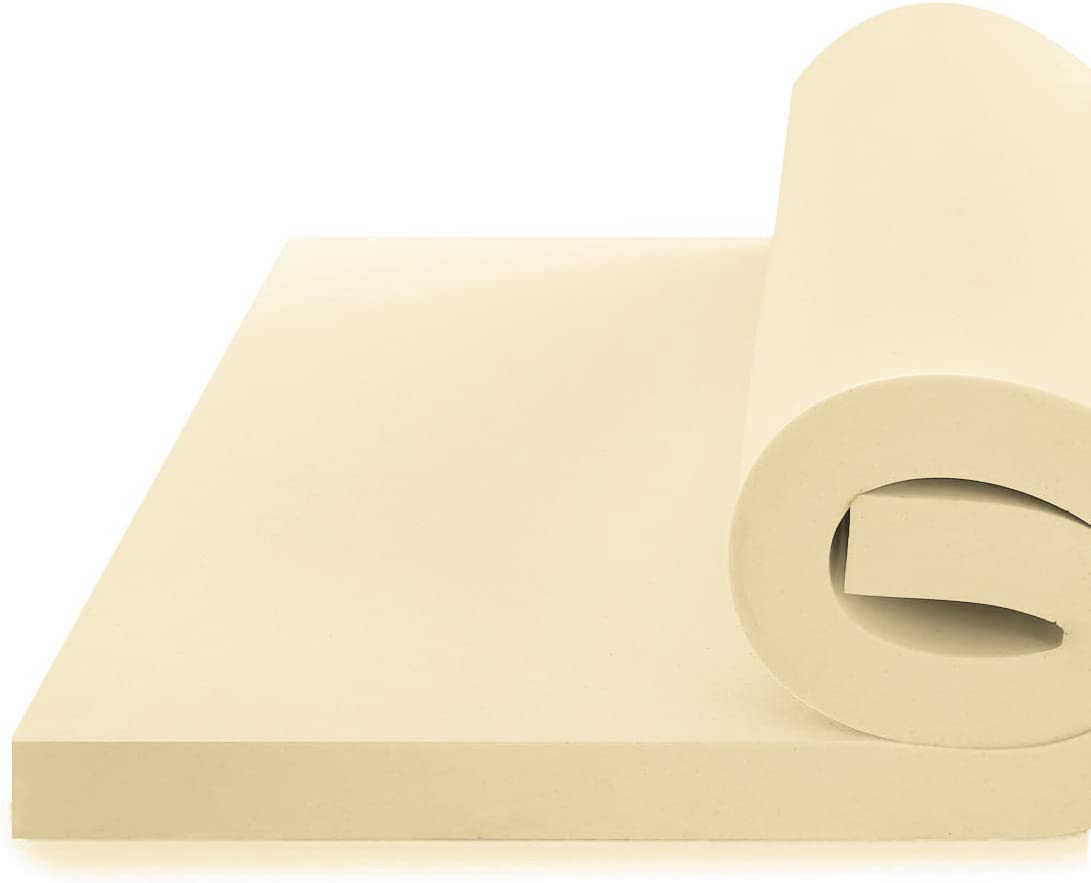 Orthopaedic Memory Foam Mattress Topper - Standard UK Sizes 1" 2" 3" 4", Various Thicknesses/Depths Available, Soft & Comfortable, Memory Foam Durable (4" Double, 190 x 137 x 10cm)