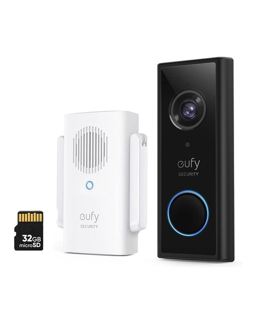 eufy Security Video Doorbell Wireless S220 (S210) 2K (Battery-Powered) with Chime, No Monthly Fee, On-Device Al for Human Detection, 32GB Local Storage, Simple Self-Installation, 2-Way Audio
