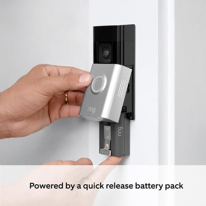 Ring Battery Video Doorbell Plus | DIY Wireless Video Doorbell Camera with 1536p HD Video, Head-To-Toe View, Quick Release Battery Pack | Easy to install (5min)