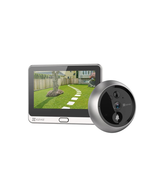 EZVIZ WiFi Doorbell with 4600 mAh Battery, 4.3 Inch Colour Screen, 155° Wide Angle and PIR Sensor, 2MP Door Viewer Camera with Wireless Monitor, Two-Way Audio and Live View Available, DP2C