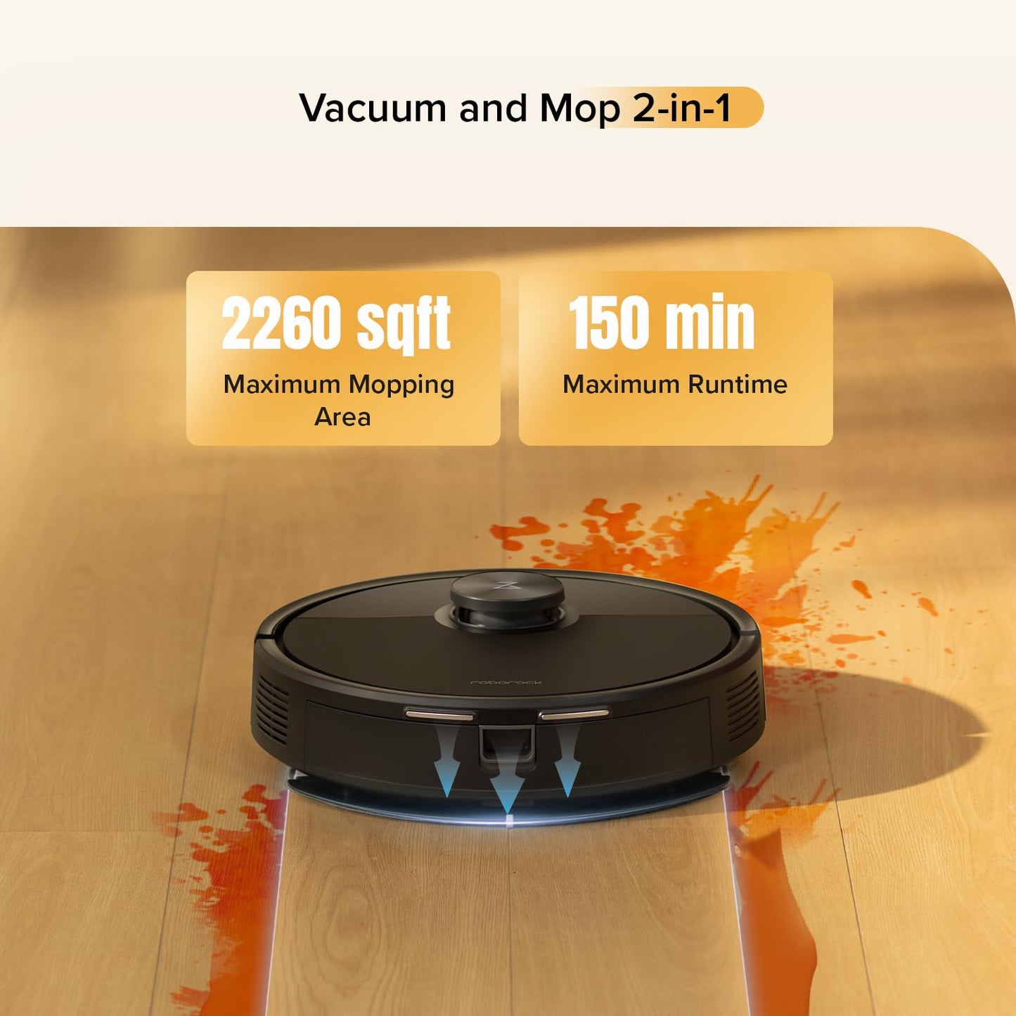 roborock Q7 M5 Robot Vacuum Cleaner with Mop, 10,000Pa HyperForce Suction, Dual Anti-Tangle System, PreciSense LiDAR Navigation, APP-Controlled Mopping, Ideal for Pet Hair and Hard Floors
