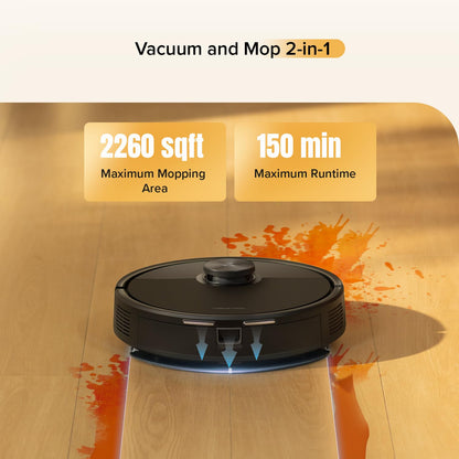 roborock Q7 M5 Robot Vacuum Cleaner with Mop, 10,000Pa HyperForce Suction, Dual Anti-Tangle System, PreciSense LiDAR Navigation, APP-Controlled Mopping, Ideal for Pet Hair and Hard Floors