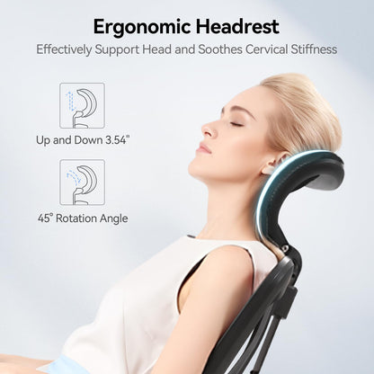 SIHOO Office Desk Chair, Ergonomic Computer Office Chair with Adjustable Headrest and Lumbar Support,High Back Executive Swivel Chair (Black)