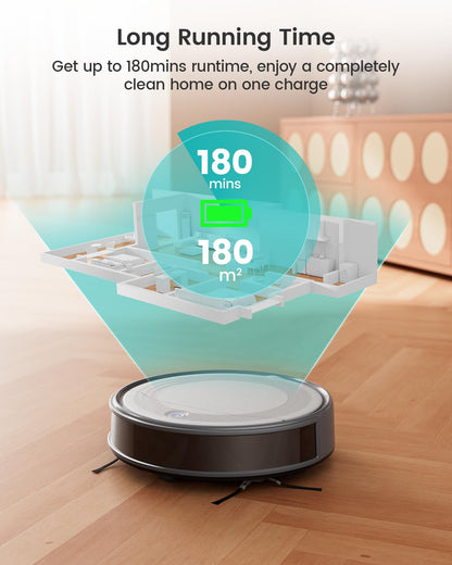 Lefant M310 Robot Vacuum Cleaner, 4500Pa Strong Suction, 180 Min, 7.9 cm Thin 28 cm Diameter, Automatic Self-Charging Small Robotic Vacuum, 2.4G Wi-Fi/App/Alexa Control, Ideal for Pet Hair Hard Floor