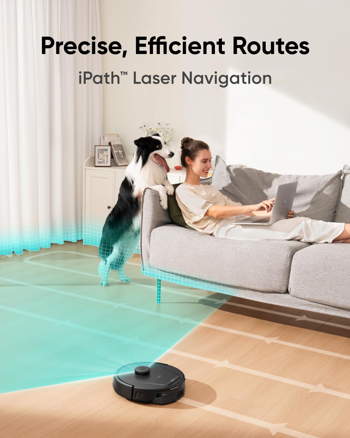 eufy L60 Robot Vacuum Cleaner, Ultra Strong 5,000 Pa Suction to Remove Hair, Dust, iPath Laser Navigation, For Deep Floor Cleaning, Ideal for Pet Hair and Hard Floors