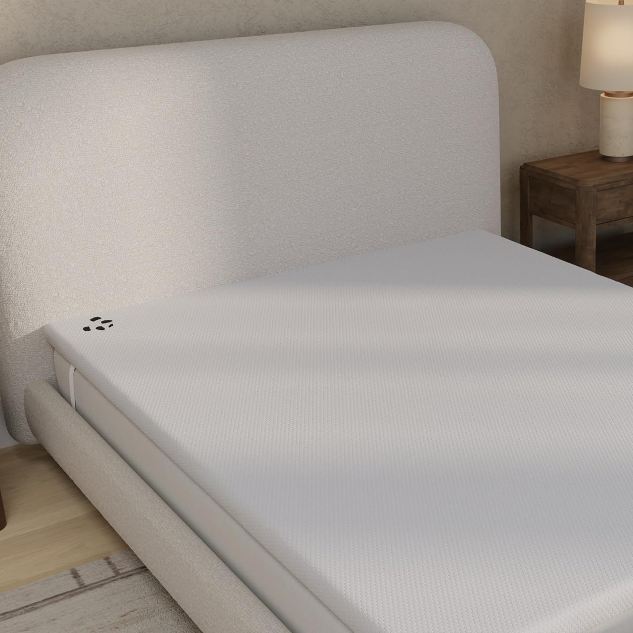 Panda Gel Infused Memory Foam Bamboo Mattress Topper - UK Double | 5cm Thick | Medium Firm Softness | Orthopaedic Neck, Spine, Hip Support | Adjustable Straps | Temperature Control | Long Lasting