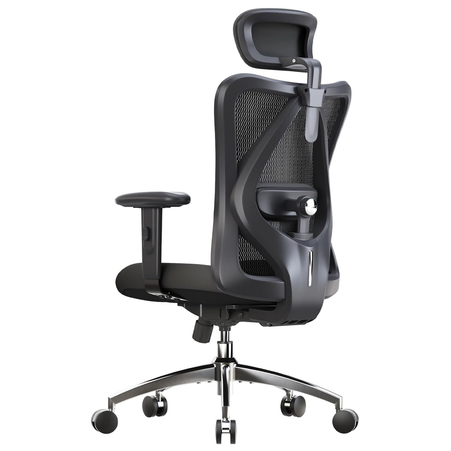 SIHOO Office Desk Chair, Ergonomic Computer Office Chair with Adjustable Headrest and Lumbar Support,High Back Executive Swivel Chair (Black)