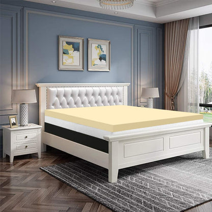Orthopaedic Memory Foam Mattress Topper - Standard UK Sizes 1" 2" 3" 4", Various Thicknesses/Depths Available, Soft & Comfortable, Memory Foam Durable (4" Double, 190 x 137 x 10cm)