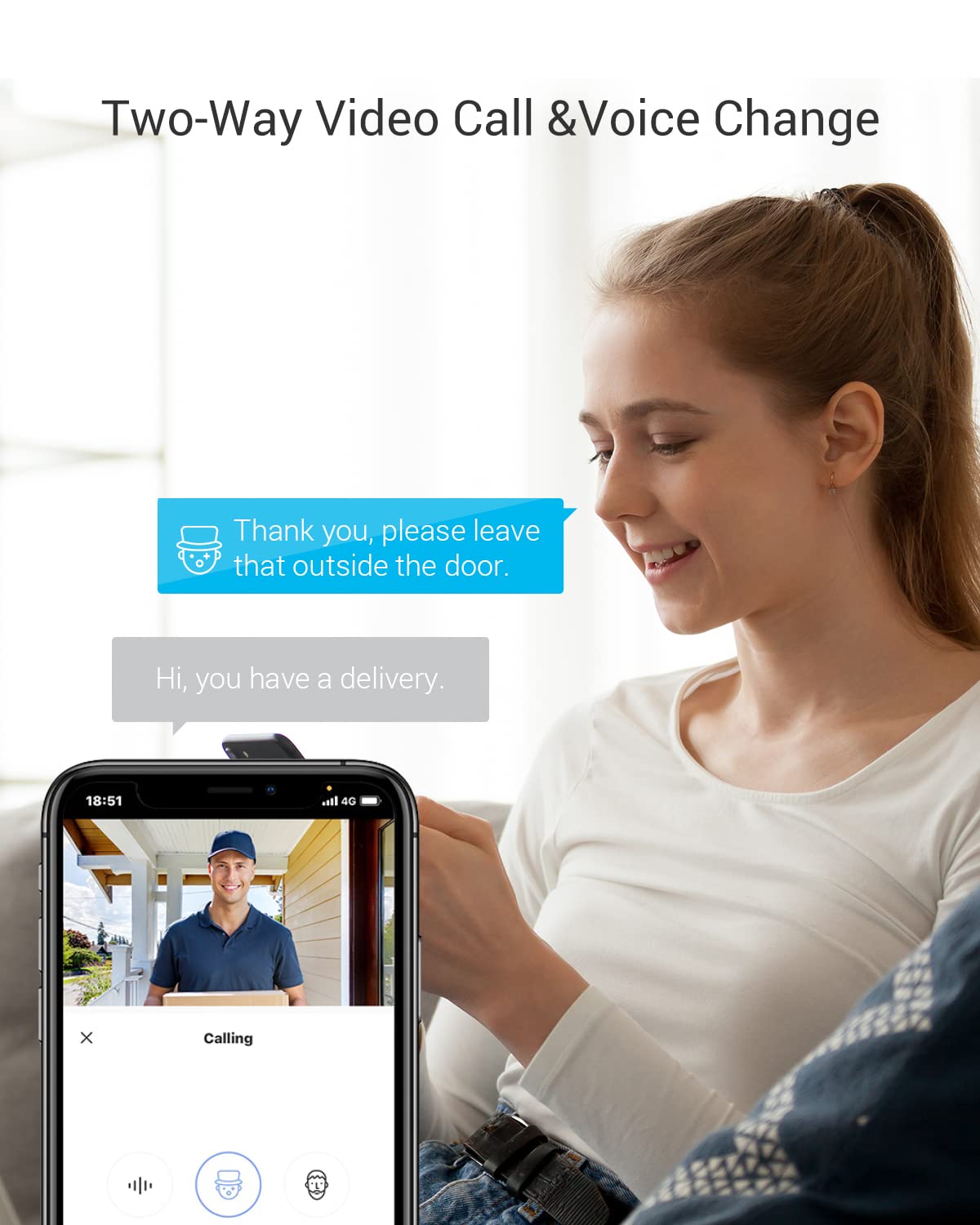 EZVIZ CP4 1080P Door Peephole Surveillance Camera Connected Video Intercom Video Door Viewer 4.3 Inch Touch Screen Battery 4600 mAh Human Detection Two-Way Audio 5 m Night Vision