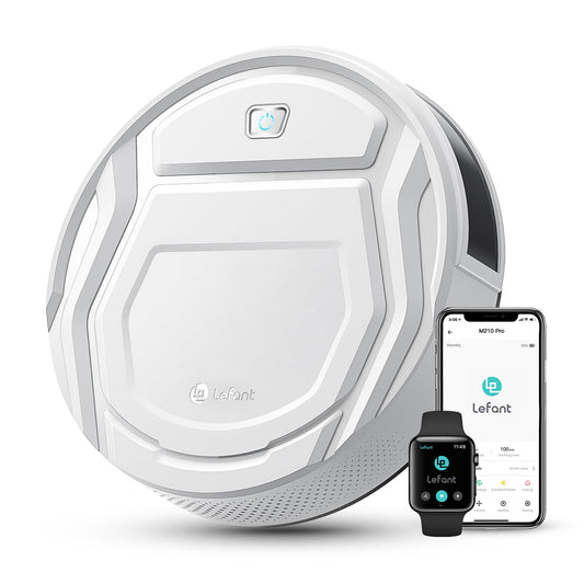 Lefant M210 Robot Vacuum Cleaner, 2200Pa Strong Suction, 7.8cm Thin 28cm DIA, Automatic Self-Charging Small Robotic Vacuums, Wi-Fi/App/Alexa Control, Ideal for Pet Hair Hard Floor and Carpet