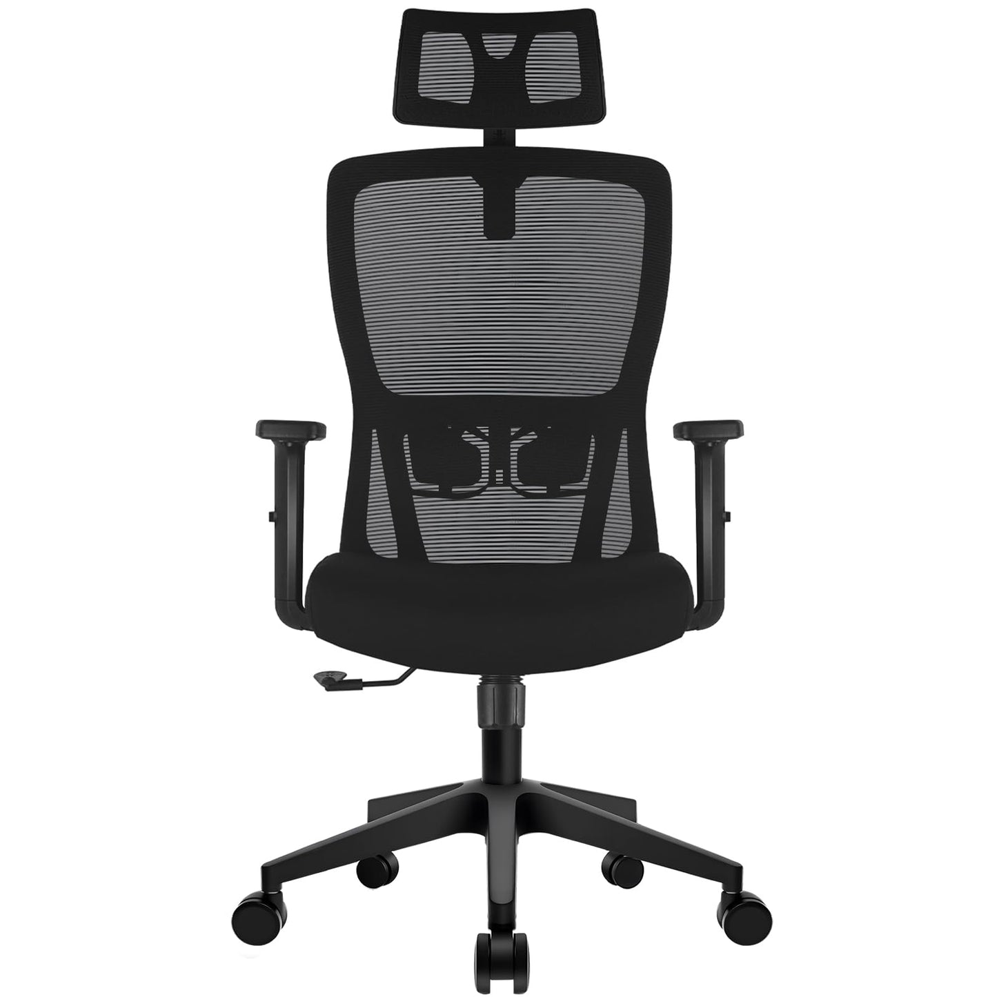 Durrafy Office Chair, Desk Chair with Adjustable Headrest, Lumbar support and Liftable Armrest, High Back Ergonomic Office Chair, Breathable Mesh Backrest for Comfy, Computer Chair for Home/Office