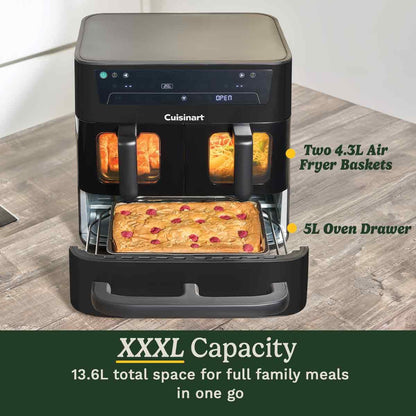 13.2L Tri-zone air fryer Blk Window