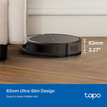 Tapo RV20 Max Plus 5300Pa Suction Robot Vacuum Cleaner with Mop, Ultra-Slim Design, Faster Mapping With MagSlim & LiDAR Navigation Robot Vacuum, Auto-Empty Dock, Voice/Remote Control Robotic Vacuums