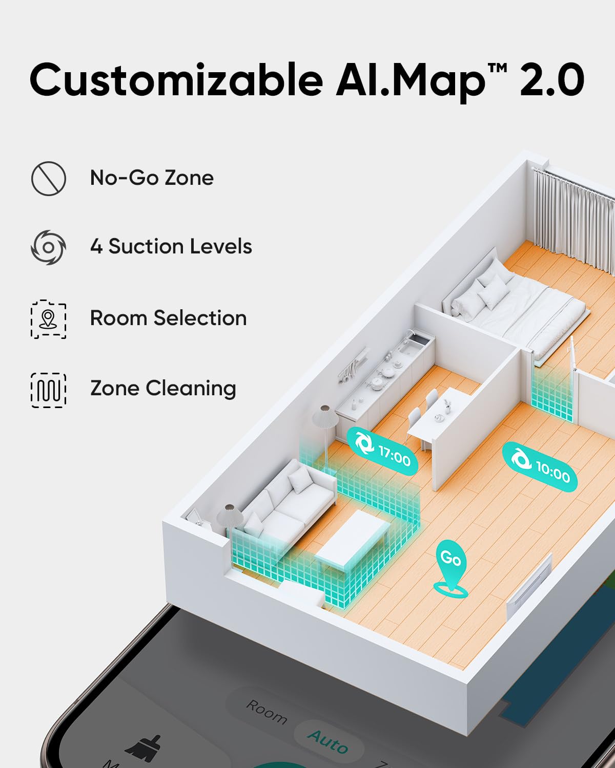 eufy L60 Robot Vacuum Cleaner, Ultra Strong 5,000 Pa Suction to Remove Hair, Dust, iPath Laser Navigation, For Deep Floor Cleaning, Ideal for Pet Hair and Hard Floors