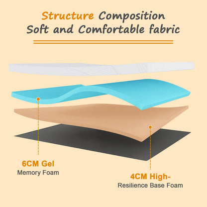 Sleremind Super King Size Mattress Toppers, Memory Foam Mattress Topper Super King Size Bed 10cm with Machine Washable Cover,Pressure Relief & Breathable,180 * 200 * 10cm