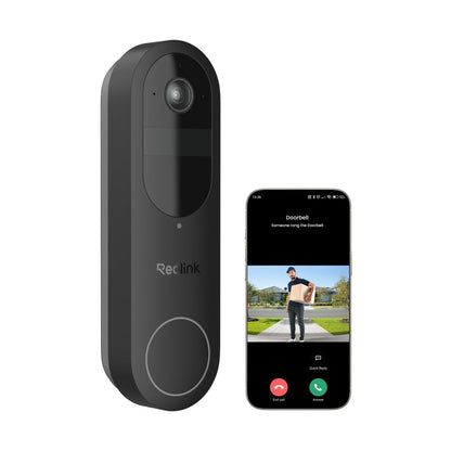 Reolink Doorbell Camera Wireless 2K 4MP with Smart Detection, Video Doorbell with Head-to-Toe View for Package Monitoring, 2.4/5GHz Wi-Fi, No Monthly Fee for Local Storage