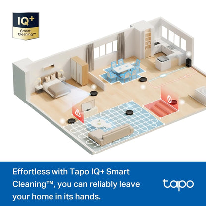 Tapo RV20 Max Plus 5300Pa Suction Robot Vacuum Cleaner with Mop, Ultra-Slim Design, Faster Mapping With MagSlim & LiDAR Navigation Robot Vacuum, Auto-Empty Dock, Voice/Remote Control Robotic Vacuums