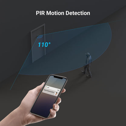 EZVIZ WiFi Doorbell with 4600 mAh Battery, 4.3 Inch Colour Screen, 155° Wide Angle and PIR Sensor, 2MP Door Viewer Camera with Wireless Monitor, Two-Way Audio and Live View Available, DP2C