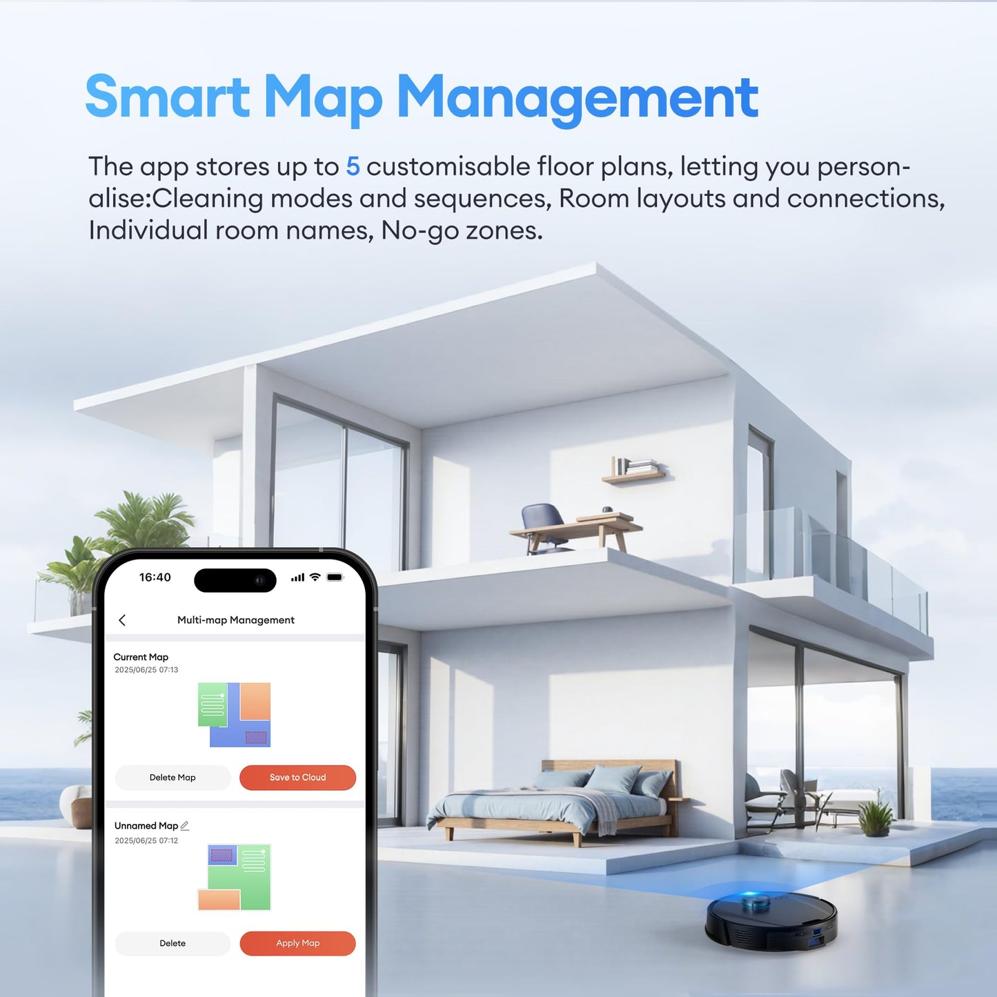Ultenic T20 Pro Self Emptying Robot Vacuum Cleaner with Mop 8000Pa, 180 Mins Runtime, LiDAR Navigation, Up to 10 Weeks of Hands Free Cleaning Robot Vacuum for Pet Hair, Carpet, All Floors