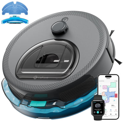 Lefant M330 Pro Robot Vacuum Cleaner with Mop, 5000Pa Suction, dToF Laser Navigation | 190° Obstacle Detection, WiFi 2.4G/5G & App/Alexa Control,150 Mins Runtime, Grey