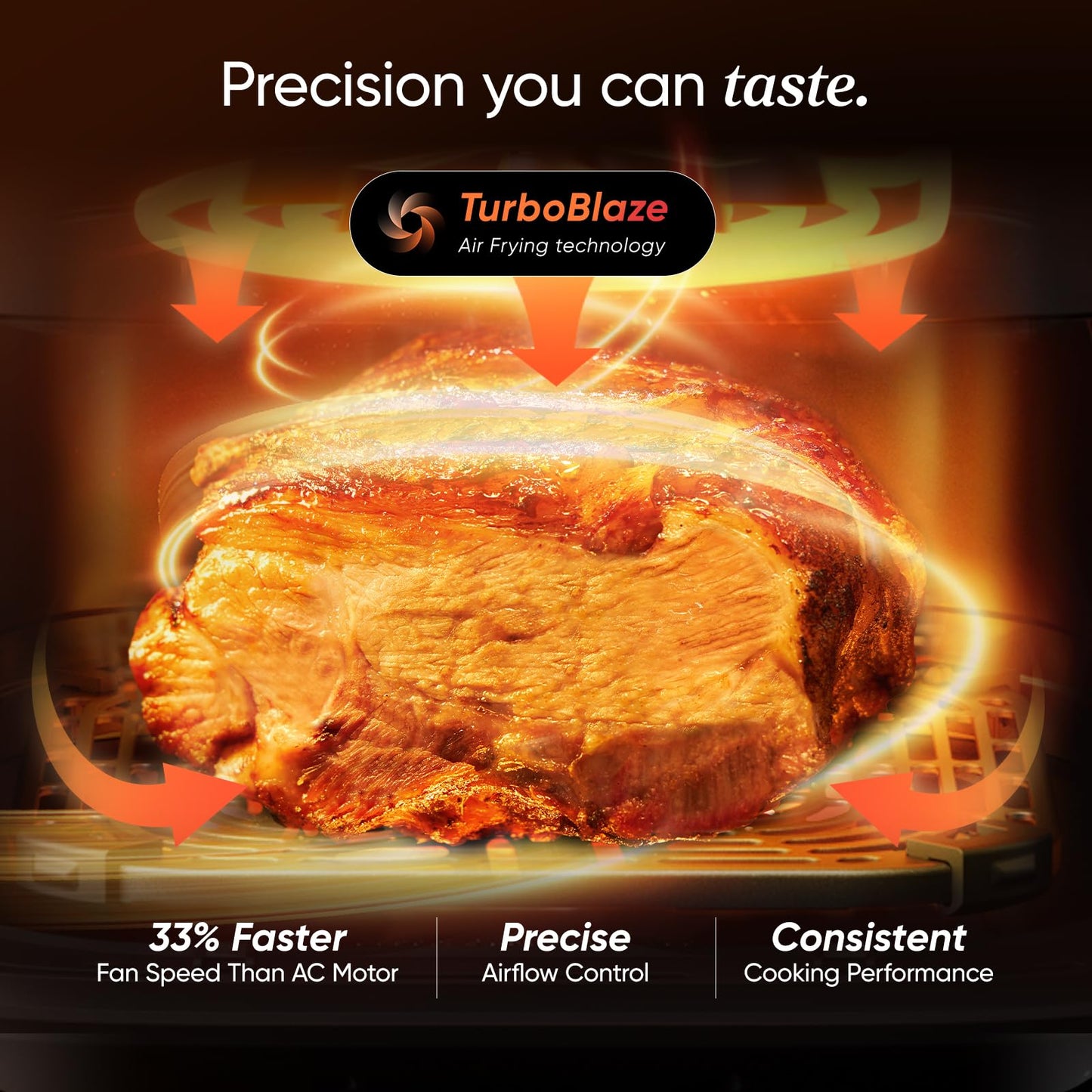 Cosori Double Stack Air Fryer Turbo Tower Compact 8.6L, 39% Space-Saving Airfryer, Ceramic PFAS-Free,TurboBlaze Dual DC Motors for Even & Faster Cooking, Perfect for Family Meals