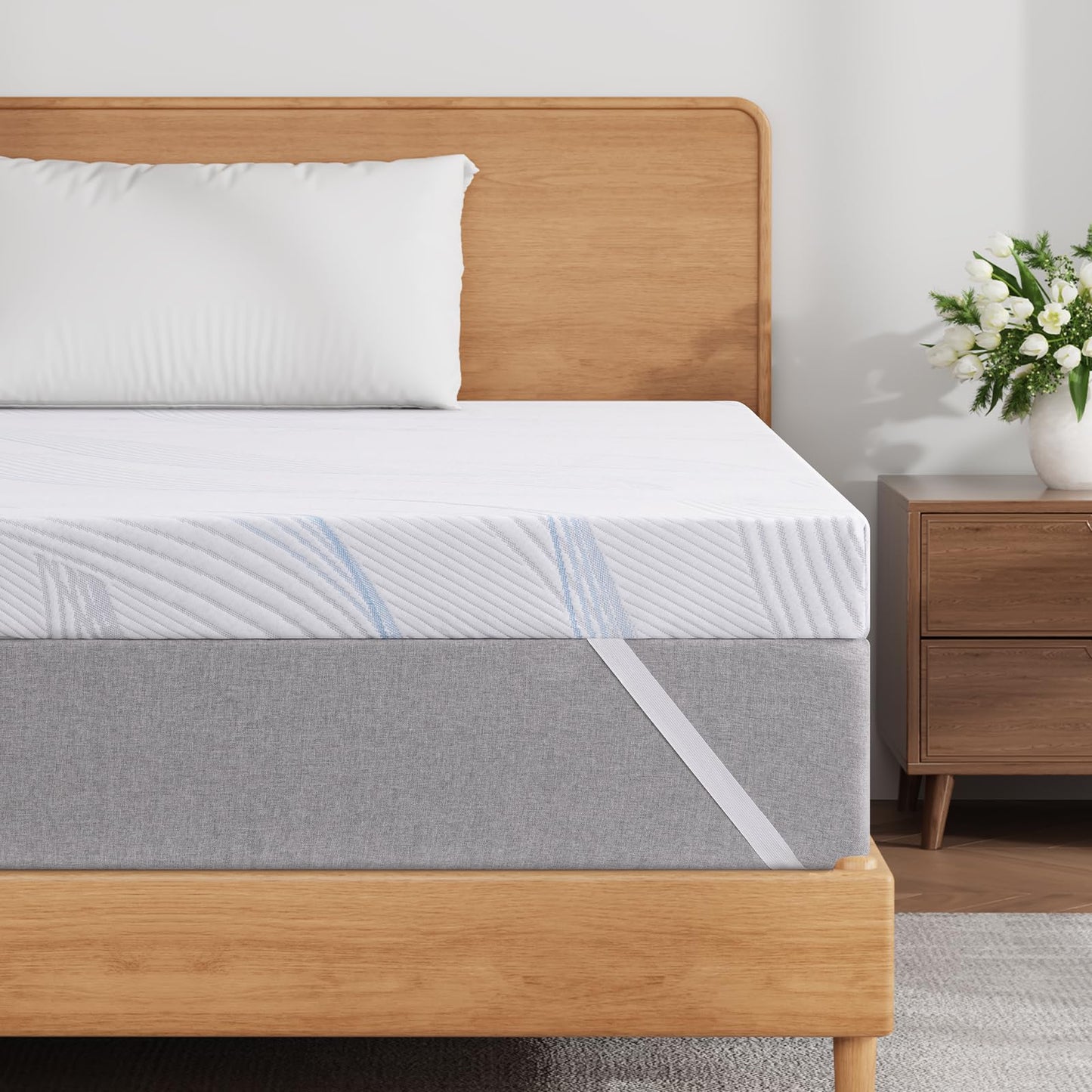 Sleremind Super King Size Mattress Toppers, Memory Foam Mattress Topper Super King Size Bed 10cm with Machine Washable Cover,Pressure Relief & Breathable,180 * 200 * 10cm