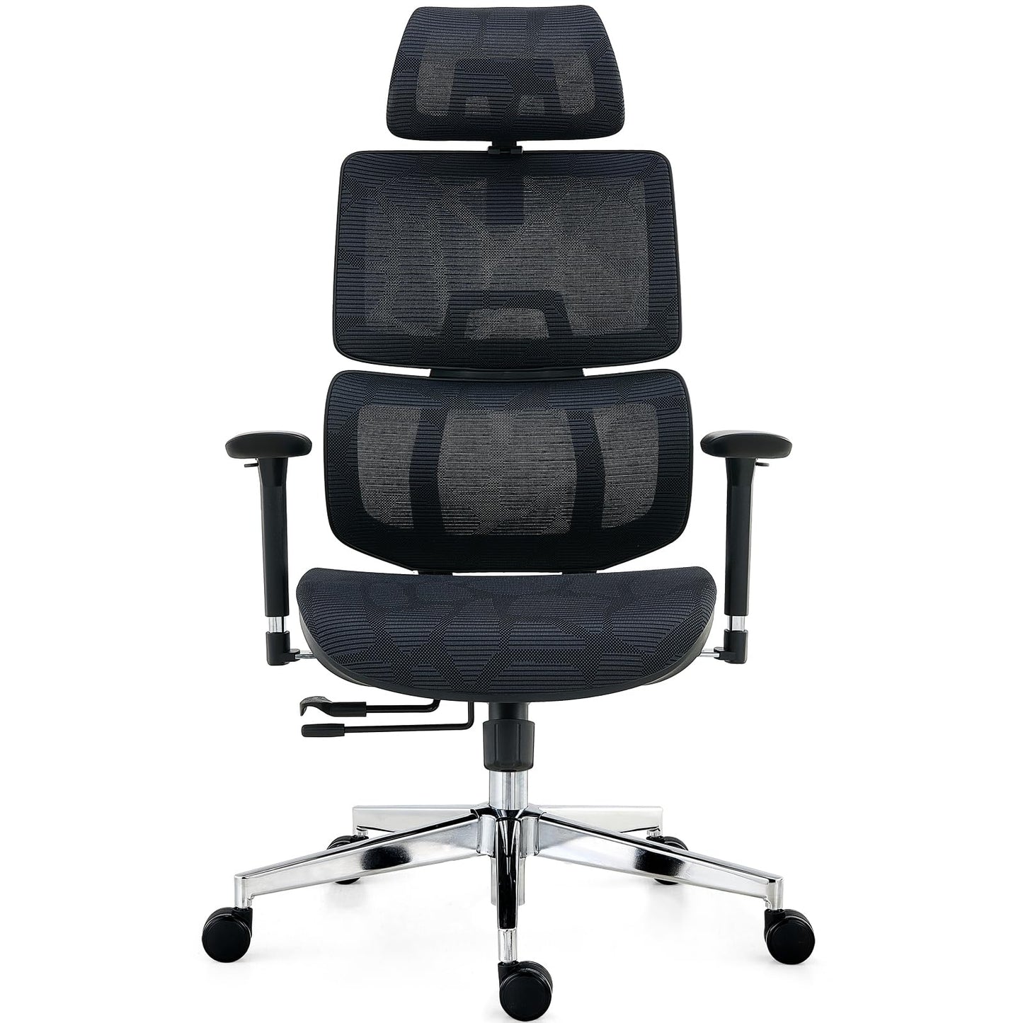 TONFARY Ergonomic Office Chair - Breathable High Back Armchair with Mesh Lumbar Support, 130° Tilt Backrest, Adjustable Seat Depth & 3D Armrest - Big and Tall, Swivel Rolling, Supports Up to 330 LBS
