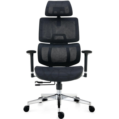 TONFARY Ergonomic Office Chair - Breathable High Back Armchair with Mesh Lumbar Support, 130° Tilt Backrest, Adjustable Seat Depth & 3D Armrest - Big and Tall, Swivel Rolling, Supports Up to 330 LBS