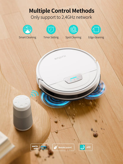 HONITURE Robot Vacuum Cleaner with Mop, G20 Robotic Vacuums with Mapping, 7000Pa Strong Suction, Carpet Booster, Wi-Fi/APP/Alexa/Remote, Ideal for Pet Hair, Hard Floor and Carpet, 7.6cm Thin