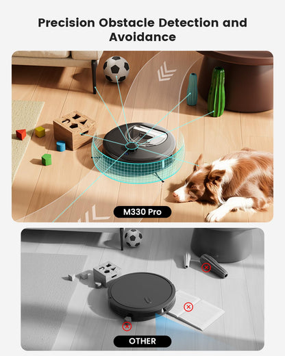 Lefant M330 Pro Robot Vacuum Cleaner with Mop, 5000Pa Suction, dToF Laser Navigation, 190° Obstacle Detection, WiFi 2.4G/5G, App/Alexa Voice Control, 150 Mins Runtime