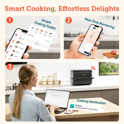 Cosori FlexDrawer Smart Air Fryer with App Control, PFAS-Free Ceramic Coating, Dual Blaze™ Even Cooking, Single & Dual Zone Cooking with Removable Divider, 10L Family Size