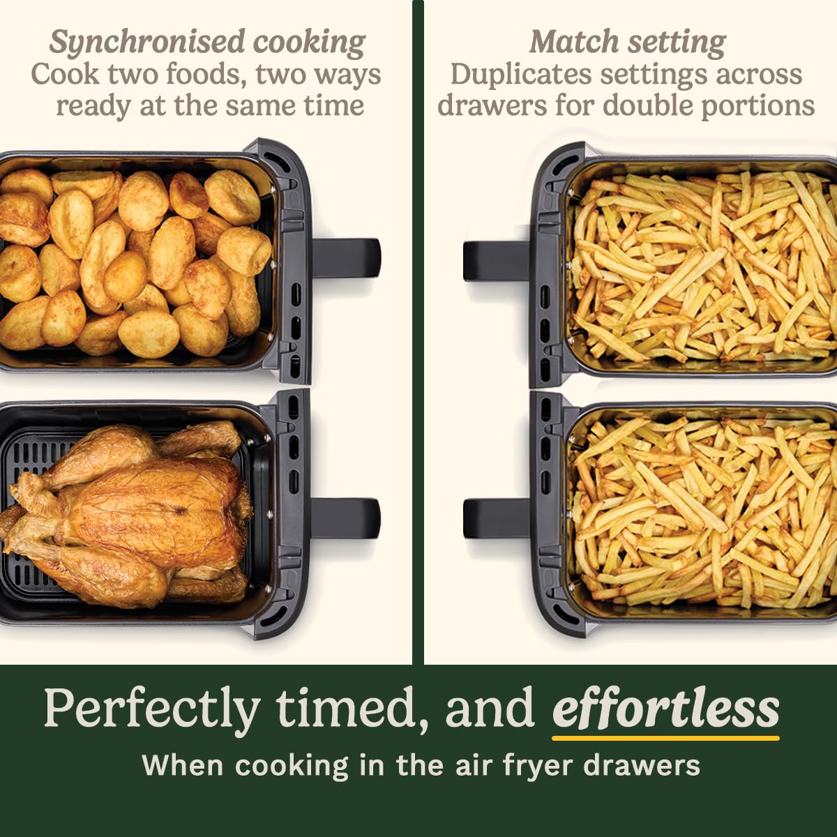 13.2L Tri-zone air fryer Blk Window