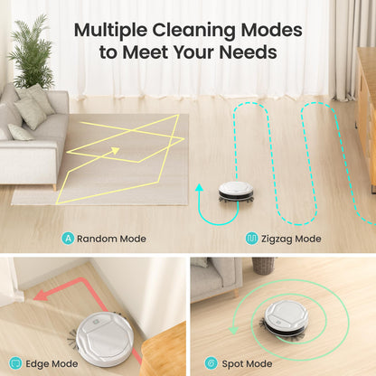 Lefant M210 Robot Vacuum Cleaner, 2200Pa Strong Suction, 7.8cm Thin 28cm DIA, Automatic Self-Charging Small Robotic Vacuum, Wi-Fi/App/Alexa Remote Control