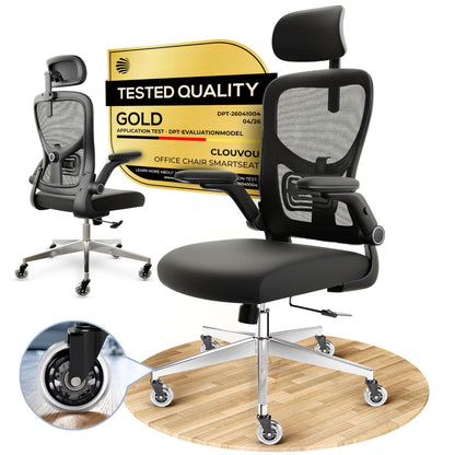CLOUVOU SmartSeat Ergonomic Office Chair [BEST RATED] Desk Chair 100% Adjustable | Computer Chairs & Gaming Chair Adults | Desk Chair For Home Office Chair Ergonomic | Up To 330lbs