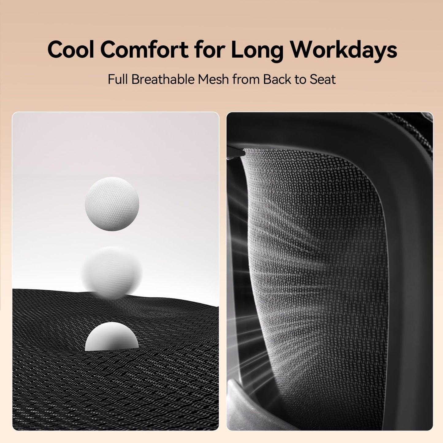 SIHOO B100 Ergonomic Office Chair, Comfy Desk Chair with Adaptive Dynamic Lumbar Support, Computer Chair with Extra Wide Headrest, Flip-Up Armrests, 90-135° Tilt Lock and Breathable Mesh Cushion