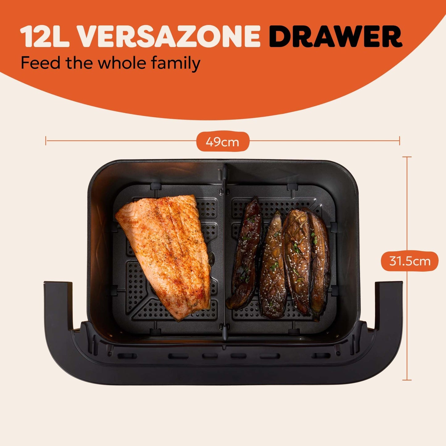 Instant Pot Vortex VersaZone 12L Air Fryer, PFAS Free, Large, Twin 6L Baskets, 8-in-1, Dehydrate, Grill, Bake, Roast, Reheat, Easy Clean, Dishwasher Safe, Black Pepper