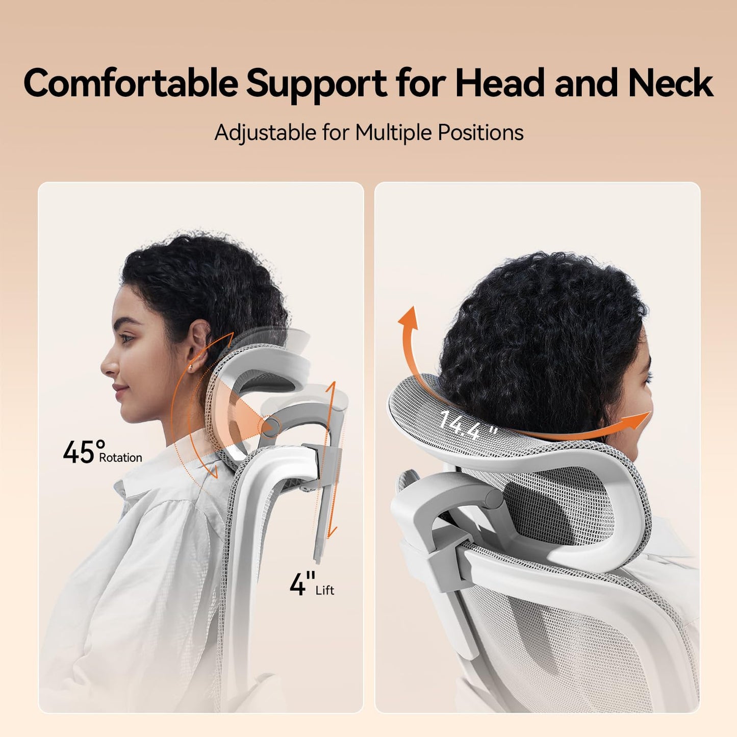 SIHOO B100 Ergonomic Office Chair, Comfy Desk Chair with Adaptive Dynamic Lumbar Support, Computer Chair with Extra Wide Headrest, Flip-Up Armrests, 90-135° Tilt Lock and Breathable Mesh Cushion