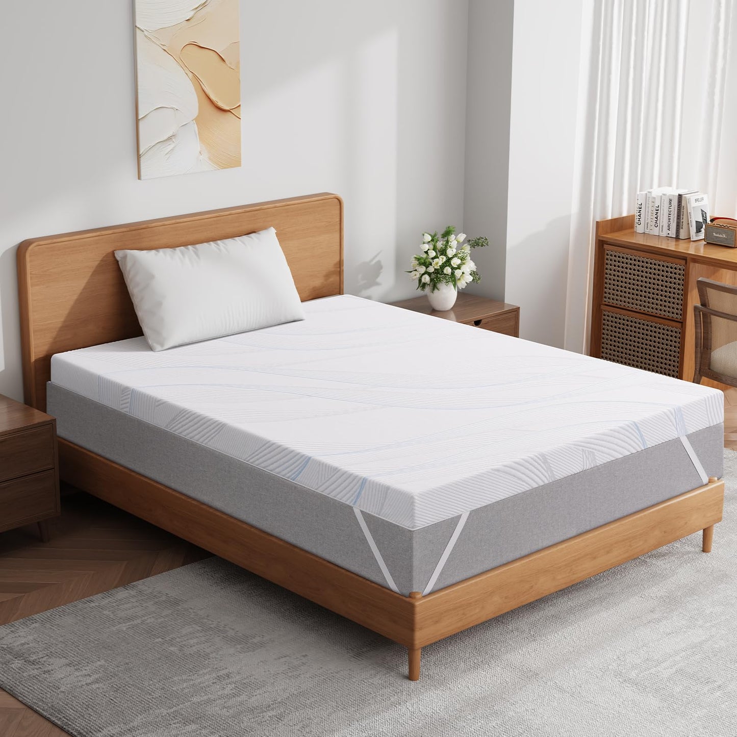 Sleremind Super King Size Mattress Toppers, Memory Foam Mattress Topper Super King Size Bed 10cm with Machine Washable Cover,Pressure Relief & Breathable,180 * 200 * 10cm