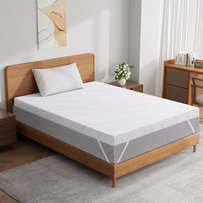 Sleremind Super King Size Mattress Toppers, Memory Foam Mattress Topper Super King Size Bed 10cm with Machine Washable Cover,Pressure Relief & Breathable,180 * 200 * 10cm