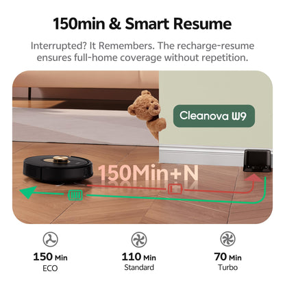 Vexilar W9 Robot Vacuum Cleaner with Mop,8000Pa Robotic Vacuum with LiDAR Navigation,15 No-go Zones, 150 Min Max Runtime, App Control, 3-in-1 Sweep and Mop Robot for Pet Hair, Carpet and Hard Floors