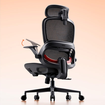 SIHOO B100 Ergonomic Office Chair, Comfy Desk Chair with Adaptive Dynamic Lumbar Support, Computer Chair with Extra Wide Headrest, Flip-Up Armrests, 90-135° Tilt Lock and Breathable Mesh Cushion