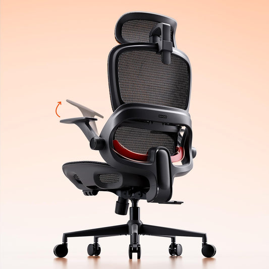 SIHOO B100 Ergonomic Office Chair, Comfy Desk Chair with Adaptive Dynamic Lumbar Support, Computer Chair with Extra Wide Headrest, Flip-Up Armrests, 90-135° Tilt Lock and Breathable Mesh Cushion