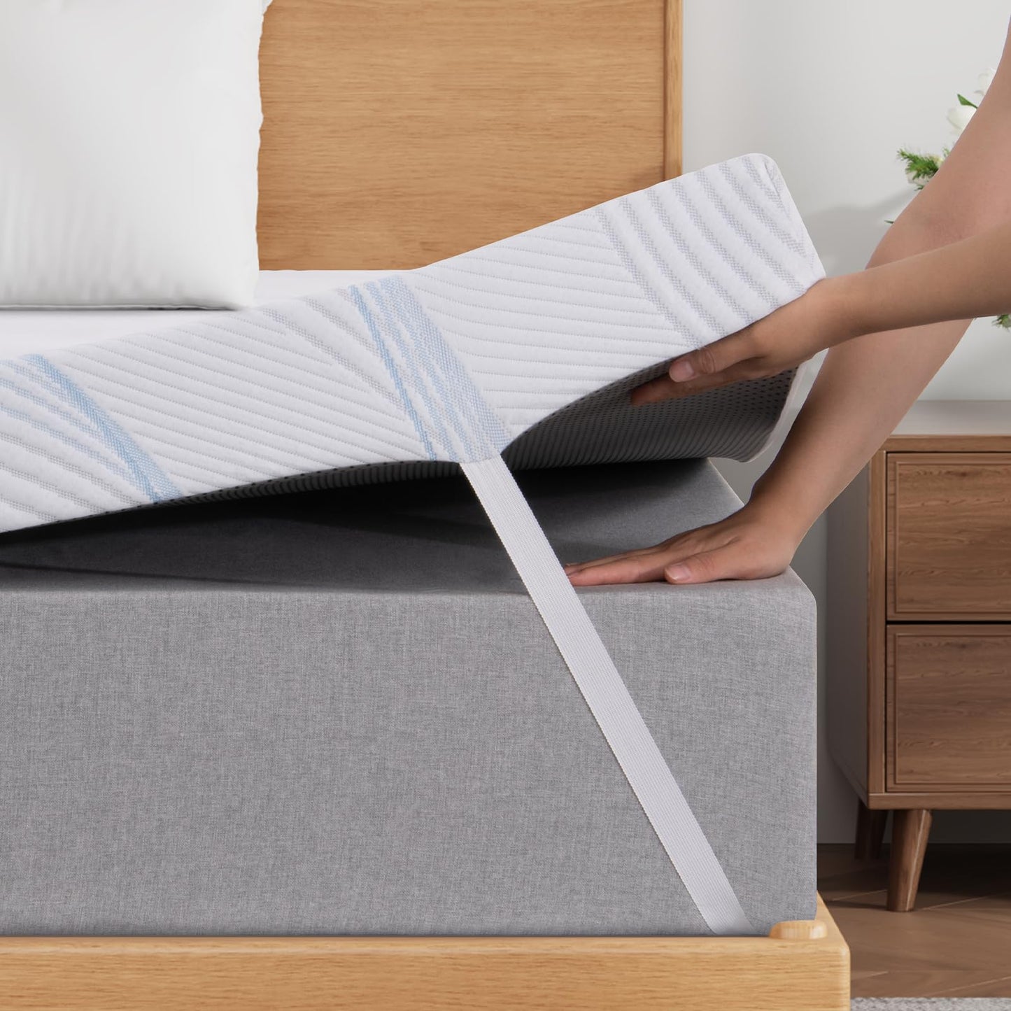 Sleremind Super King Size Mattress Toppers, Memory Foam Mattress Topper Super King Size Bed 10cm with Machine Washable Cover,Pressure Relief & Breathable,180 * 200 * 10cm