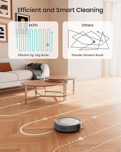 Lefant M310 Robot Vacuum Cleaner, 4500Pa Strong Suction, 180 Min, 7.9 cm Thin 28 cm Diameter, Automatic Self-Charging Small Robotic Vacuum, 2.4G Wi-Fi/App/Alexa Control, Ideal for Pet Hair Hard Floor