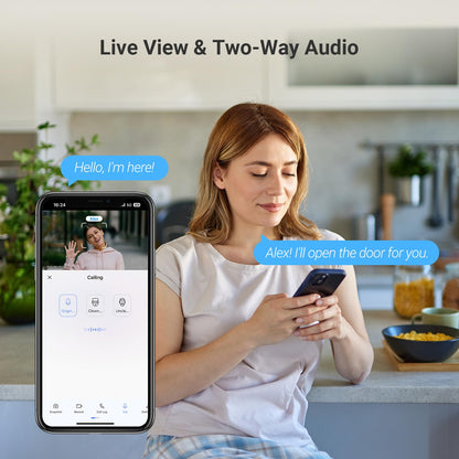 EZVIZ 4K AI Smart Peephole Camera Wireless Door Viewer, Facial Recognition Human Detection, 155° Wide View WDR, Two-Way Talk Weatherproof, 512G Storage No Monthly Fee, Easy Install 14–50mm Doors (EP4)