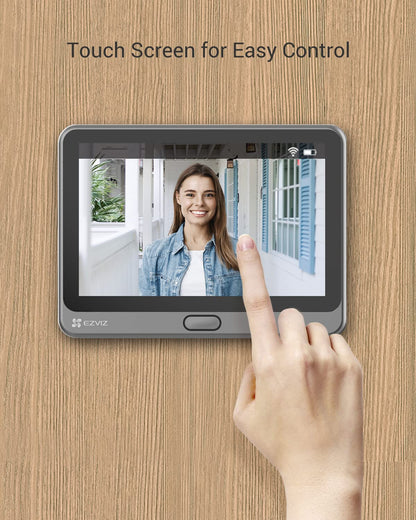 EZVIZ CP4 1080P Door Peephole Surveillance Camera Connected Video Intercom Video Door Viewer 4.3 Inch Touch Screen Battery 4600 mAh Human Detection Two-Way Audio 5 m Night Vision