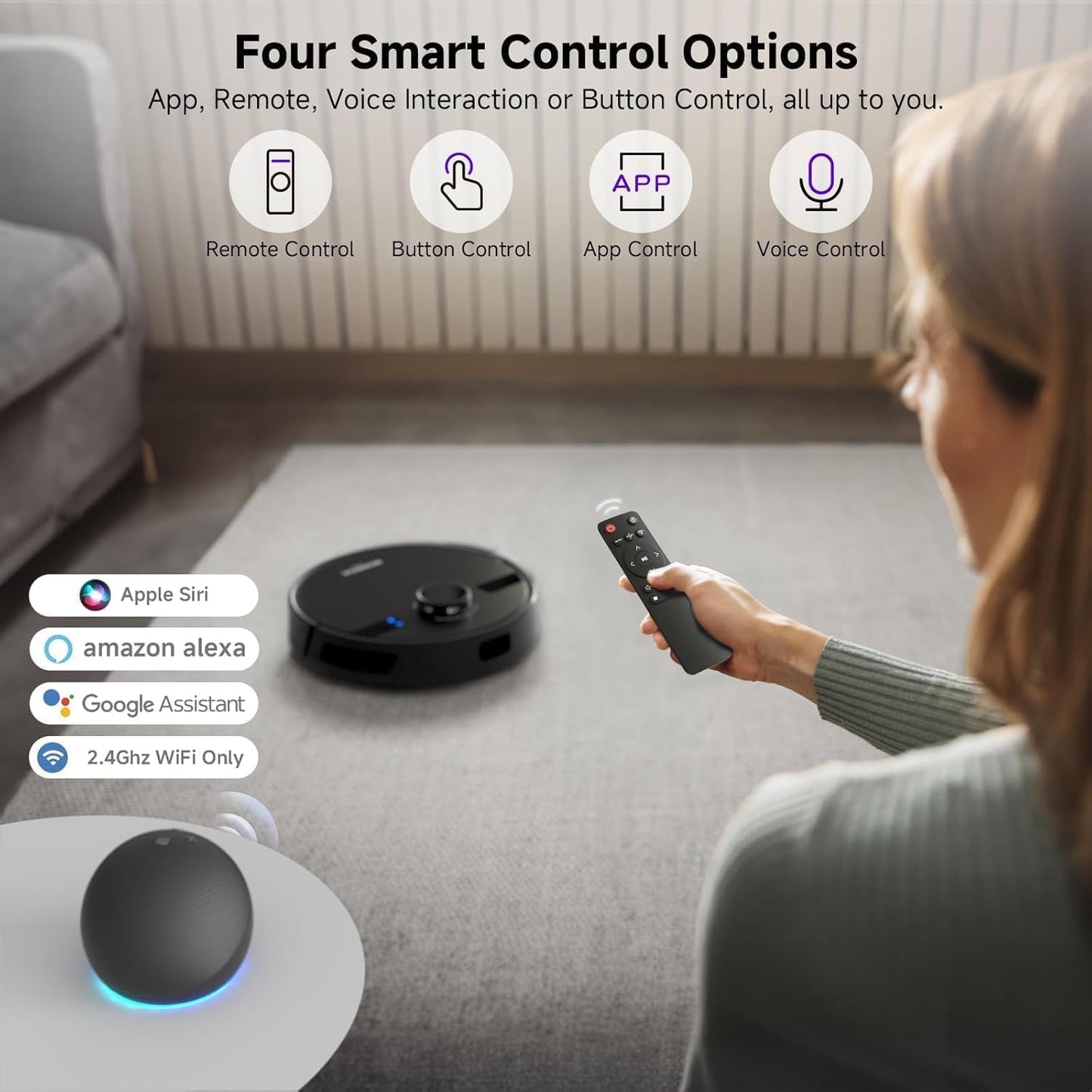 MONSGA Robot Vacuum with Mop, 7000Pa Powerful Suction, Lidar Navigation Robotic Vacuum with 3.5L Self-Empty Station, 180mins Runtime, APP/Remote/Voice Control, for Hard Floors and Carpets (MS1MAX)