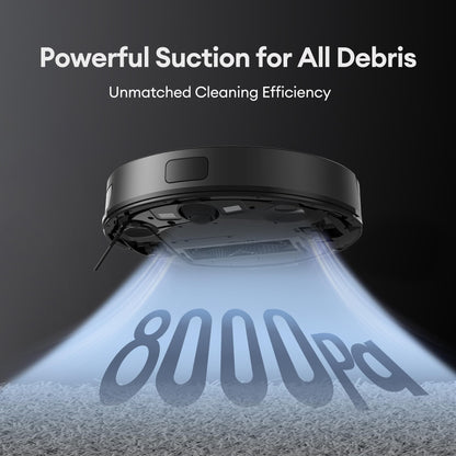 Ultenic Robot Vacuum Cleaner with Mop 8000Pa/200Mins, Precision LiDAR Navigation, 3 in 1 Sweep & Mop Robot,5 Maps, No-go Zone, App Control for All Floor, Carpet & Pet Hair