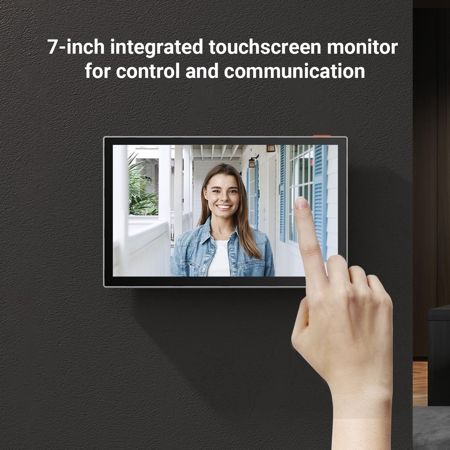 EZVIZ WiFi Video Door Phone Intercom System 1080P, 7'' Color Touch Monitor, Video Doorbell 2 Wire Peephole, Two-Way Talk, Remote Unlock, Two-Way Audio, Night Vision, Slim Design, CP5
